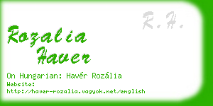 rozalia haver business card